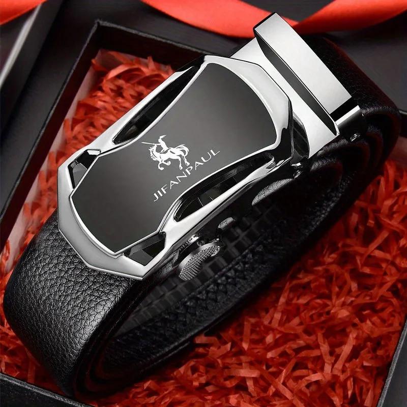 JIFANAUL hommes célèbre marque ceinture de haute qualité en cuir ceinture de luxe en métal boucle au