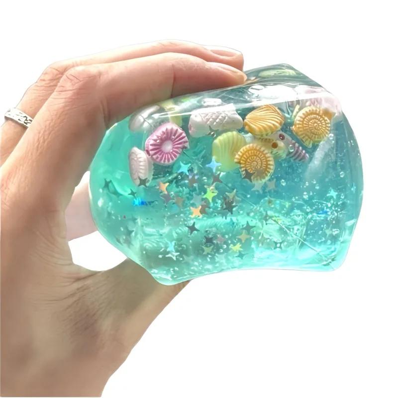Cubes de maltose Squishy Fidget jouet Super doux Transparent étoile presser jouet océan sensoriel An