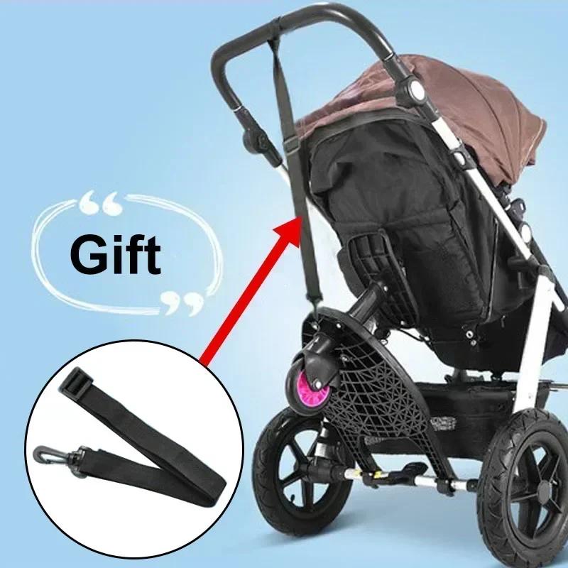 Poussette pour bébé avec adaptateur de pédale de poussette, fixation de poussette avec siège amovibl