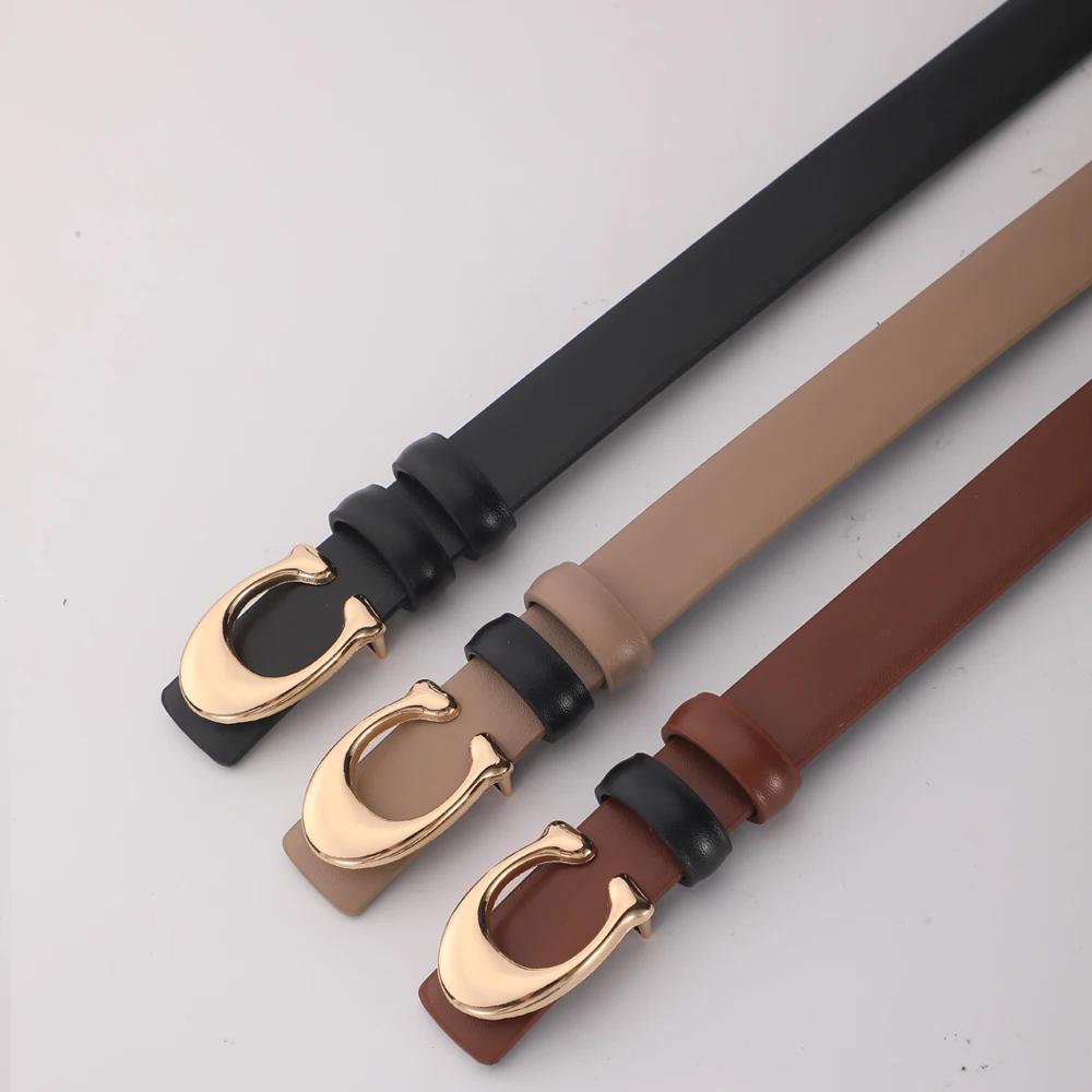 Ceinture à boucle C pour femmes, 2 à 3 pièces, jupe en jean Simple, ceinture à boucle automatique, t