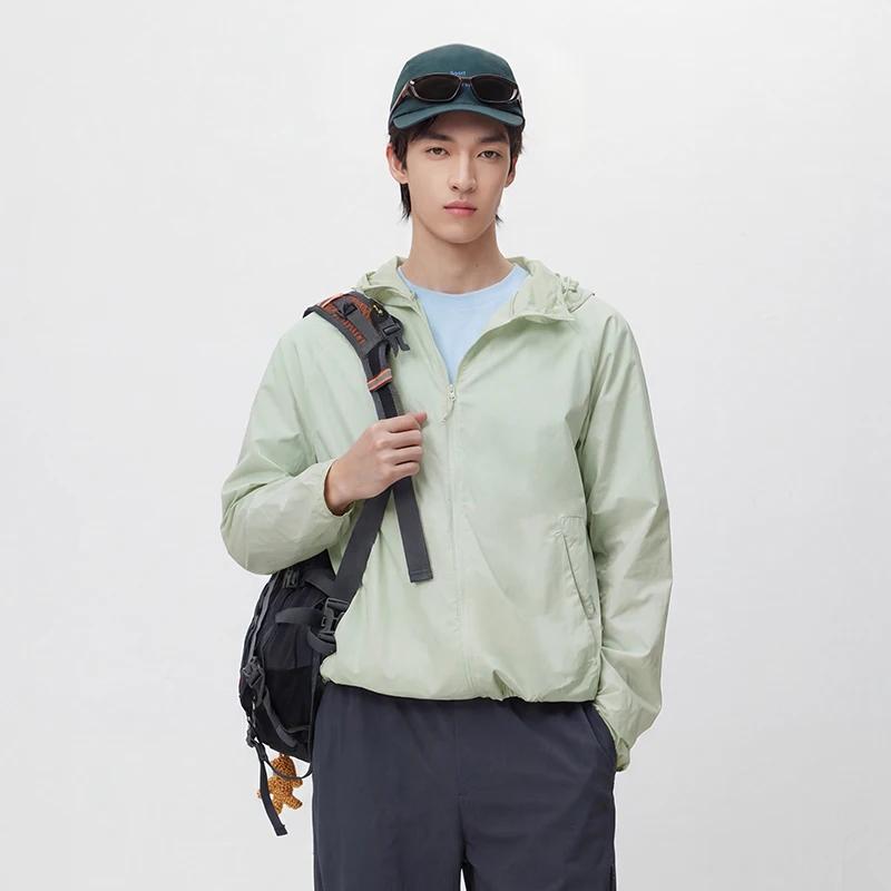 Veste UV Homme Semir 2026 Couleur Unie à Capuche Style Couple Sensation Fraîche Manches Raglan Décon