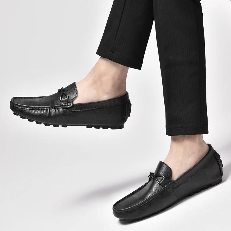 Mocassins en Cuir PU pour Homme, Chaussures d'Affaires, artificiel évateur, Épais, Recommande d'AugW