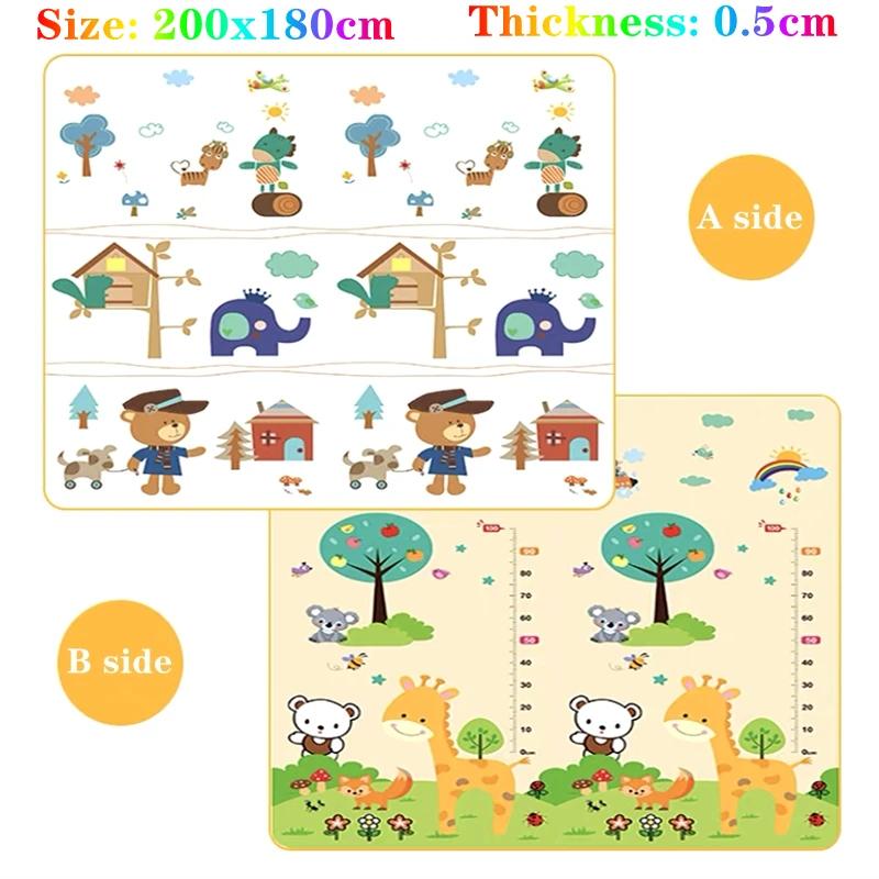 200*180 cm épaisseur 0.5 cm bébé tapis de jeu enfants Puzzle jouet ramper tapis enfants tapis jeu ac