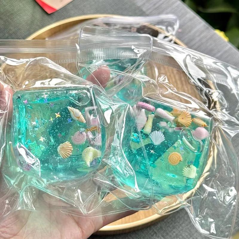 Cubes de maltose Squishy Fidget jouet Super doux Transparent étoile presser jouet océan sensoriel An