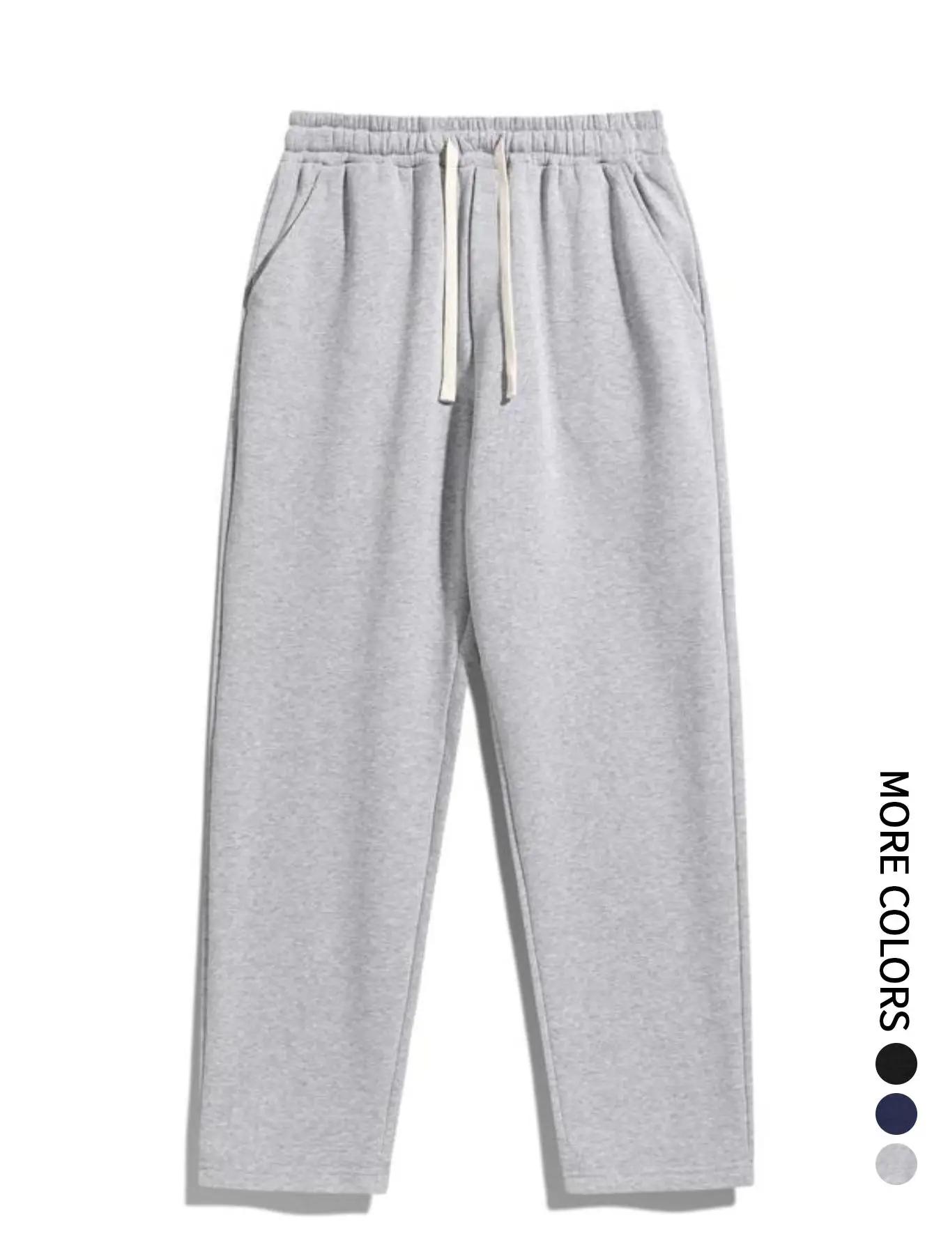 Pantalon de sport à coupe régulière pour homme, pantalon à jambe droite, cordon de serrage, ceinture