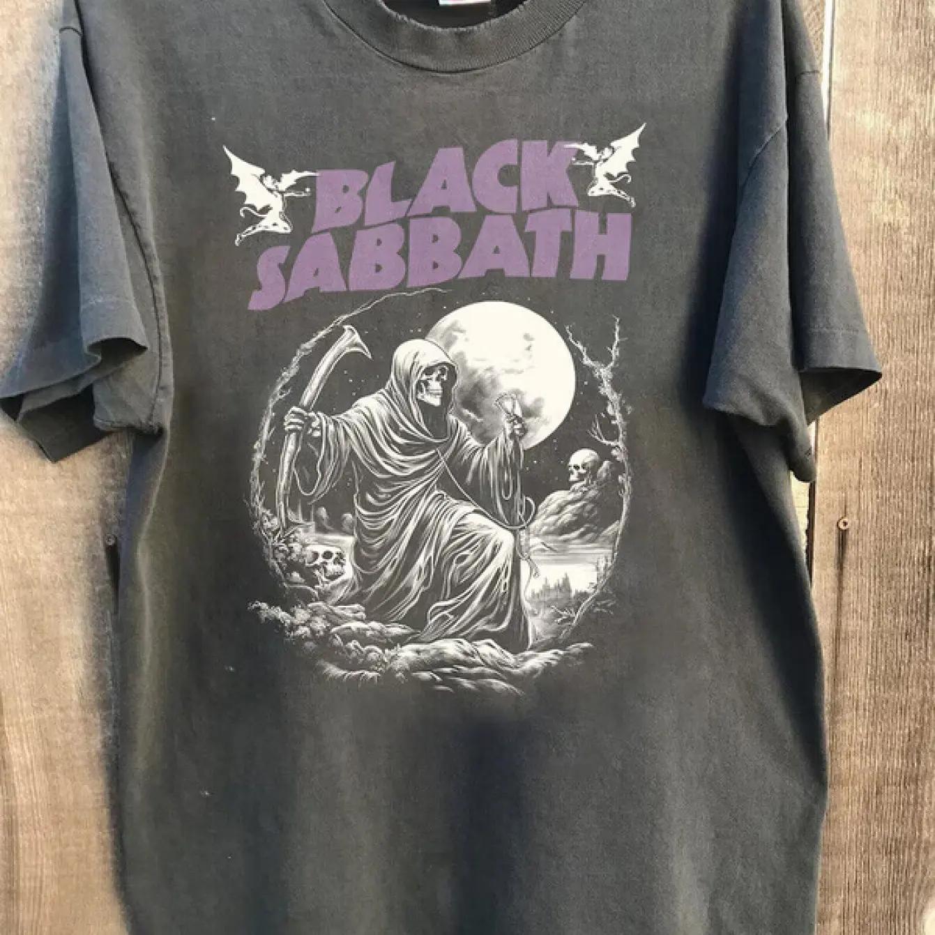 Vintage années 80 noir Sabbat bande T-Shirt bande métal lourd été nouveaux hommes femmes Vintage mod