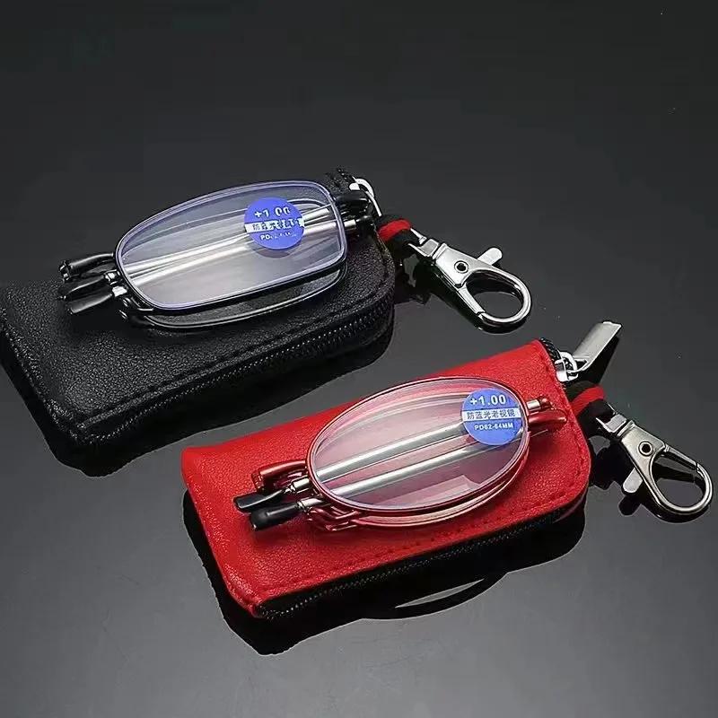Lunettes de lecture haute définition unisexes, résine ultralégère, presbytes, portables, pliables, s