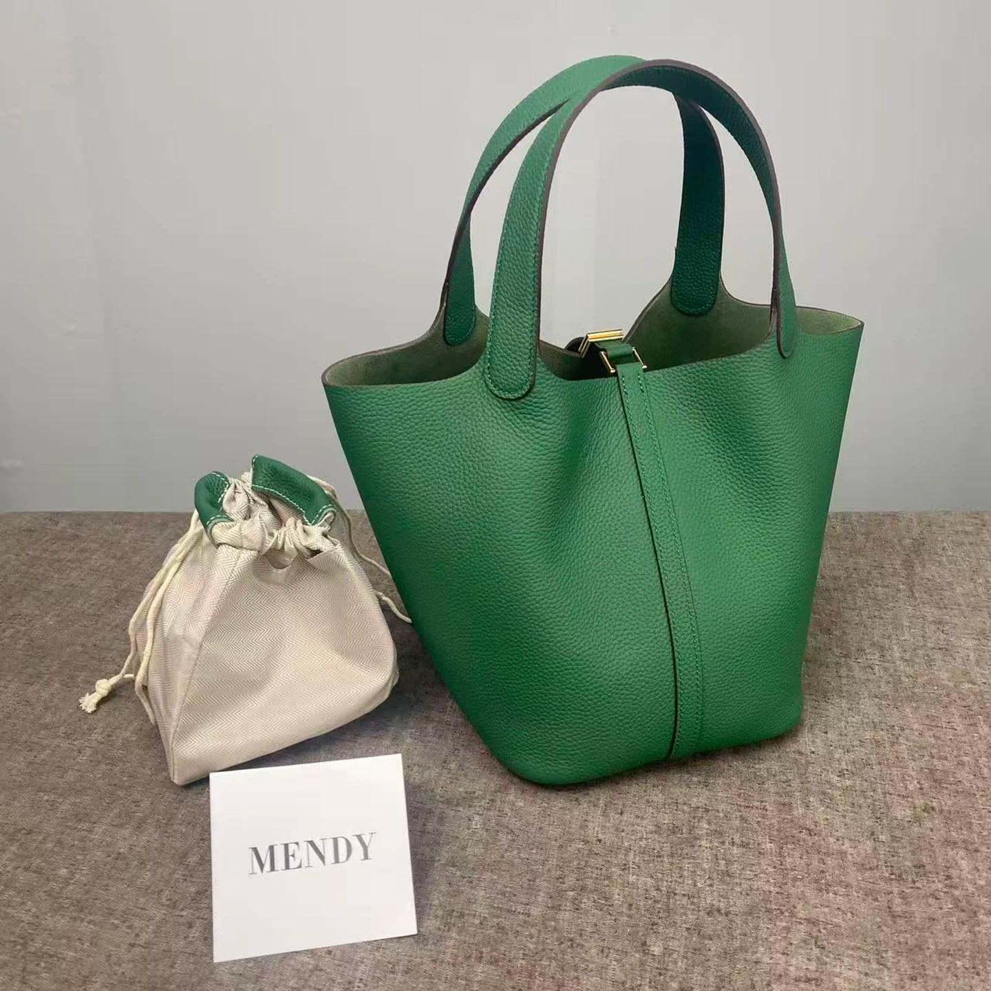 Sac seau pour femmes, fourre-tout de bonne qualité, sac à main de styliste de luxe en cuir véritable