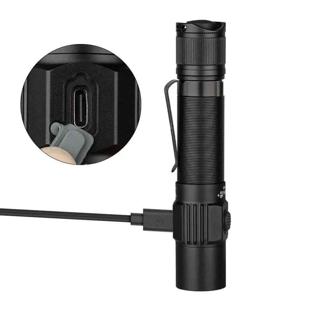 Olla fire-Lampe de poche T10R, 1800 lumens, type injuste C, aste par USB, 18650 LED, lampe militaire
