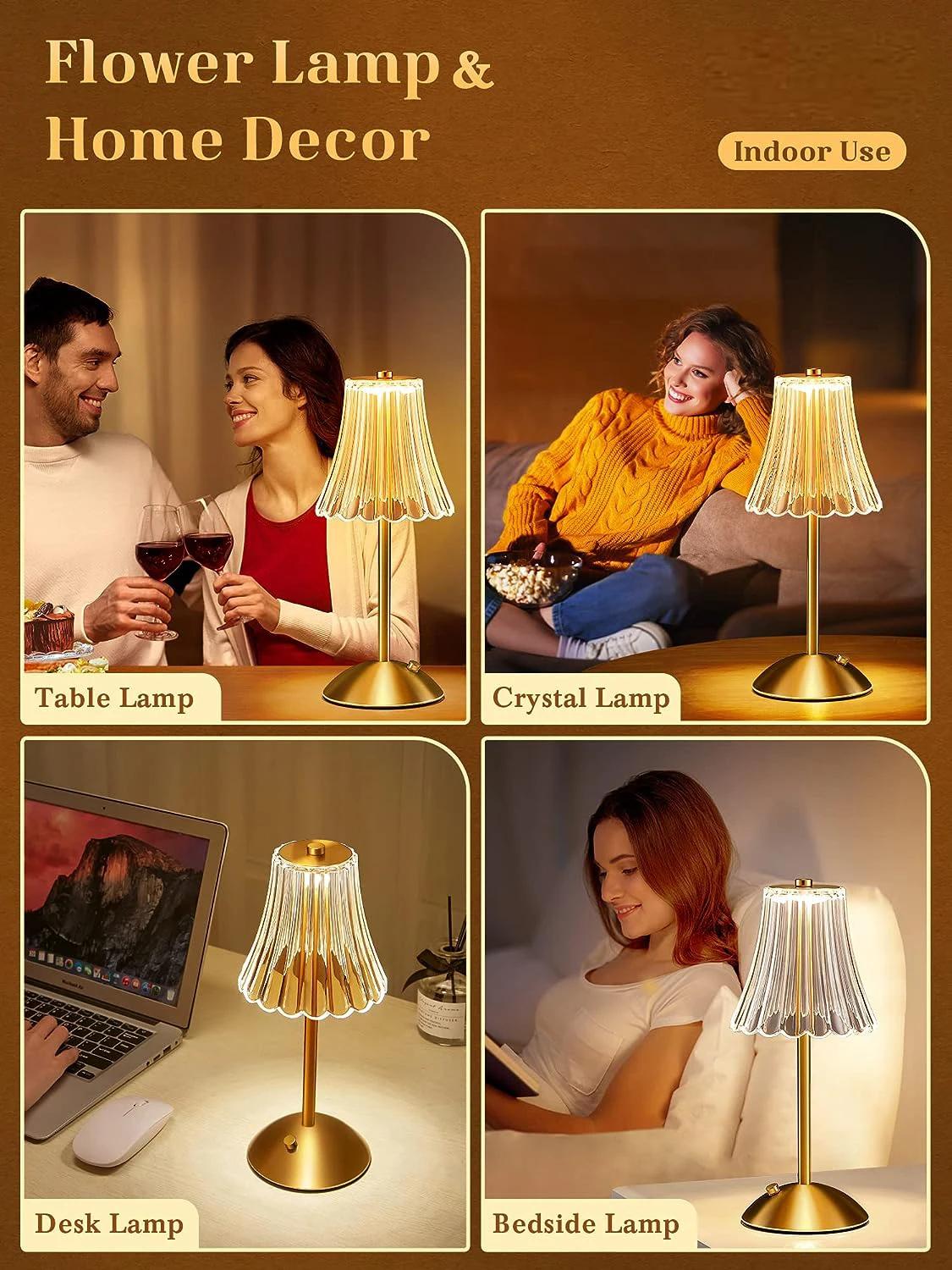 Lampe de Table LED capteur tactile bureau veilleuse Rechargeable sans fil lampe de lecture pour Rest