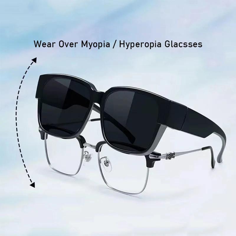 Lunettes de soleil polarisées pour hommes et femmes, verres de Prescription pour myopie, Vintage, vo