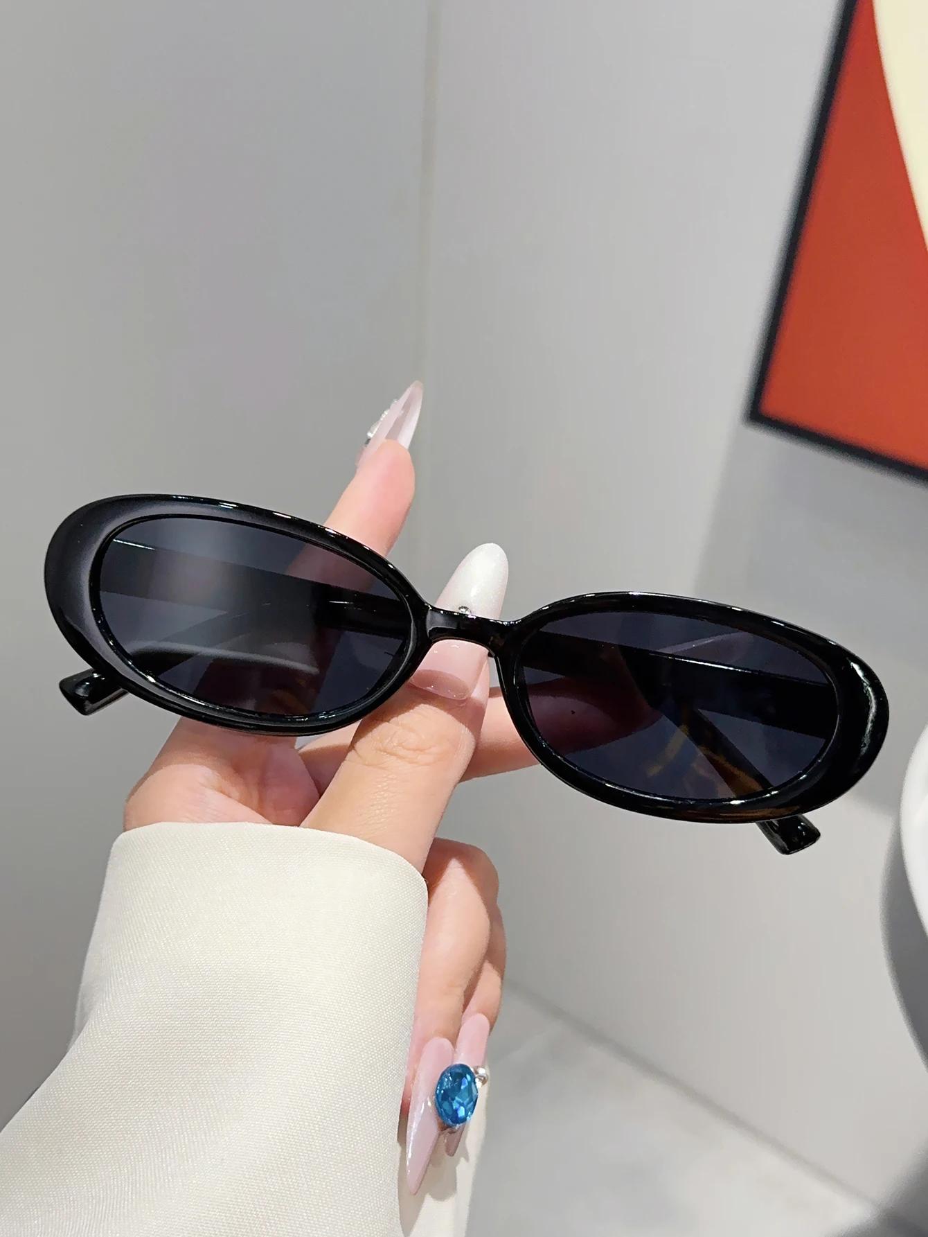 Ensemble de lunettes mixtes à la mode, lunettes ovales, noir Chic, lunettes en coquille de tortue, a