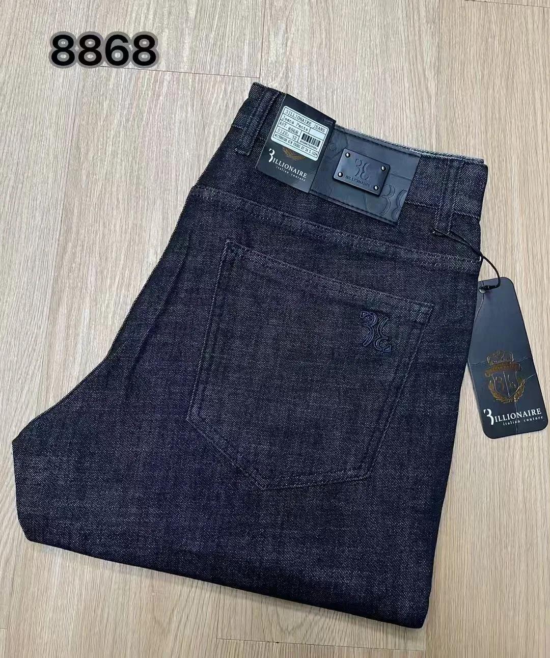 BLLIYOSS BILLIONAIRE Jeans pour Hommes Coton Fin Printemps Été 2026 Nouveauté Broderie Décontractée 