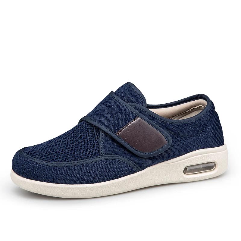 Chaussures pour diabétiques réglables pour hommes, orthopédiques pour personnes âgées, pieds gonflés