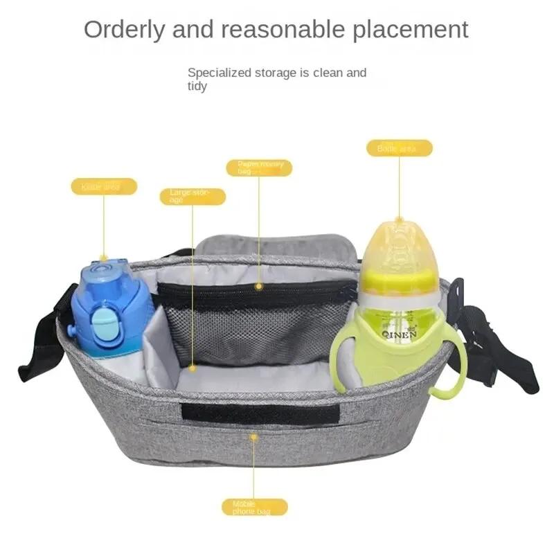 Sac de poussette pour bébé, sac à couches pour maman, grande capacité, organisateur de poussette, po