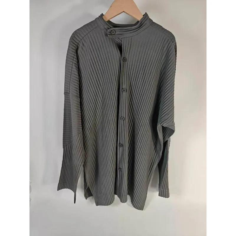Chemisier plissé Miyake à manches longues, Nouvelle collection Printemps-Été 2026, Haut ample aminci