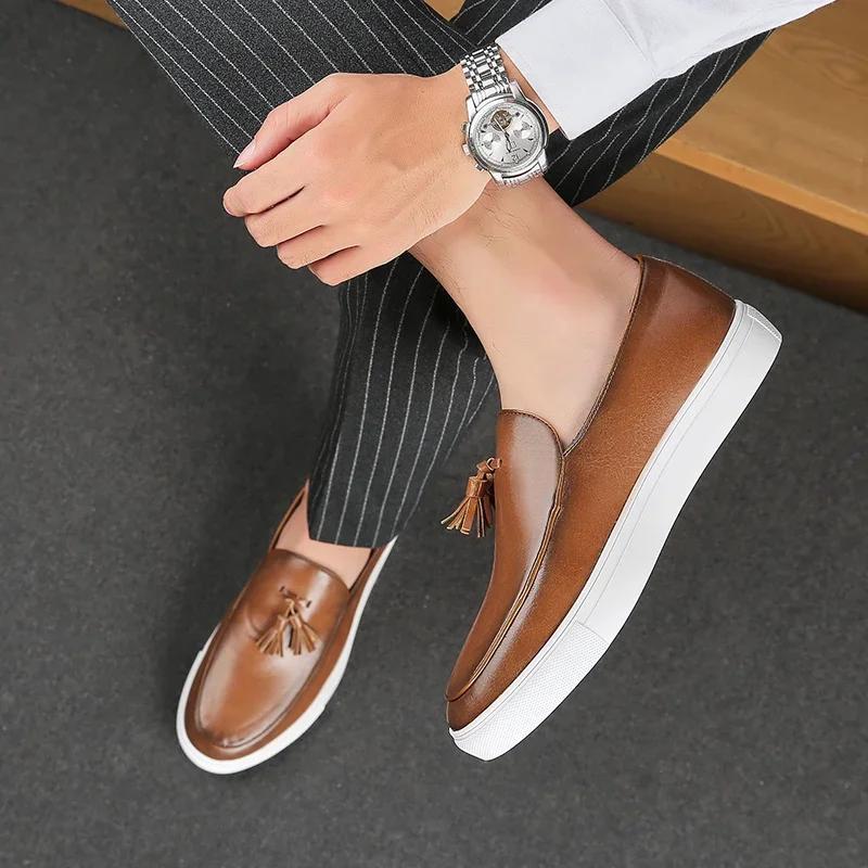 Italie hommes chaussures décontractées été mocassins en cuir chaussures de bureau pour hommes mocass