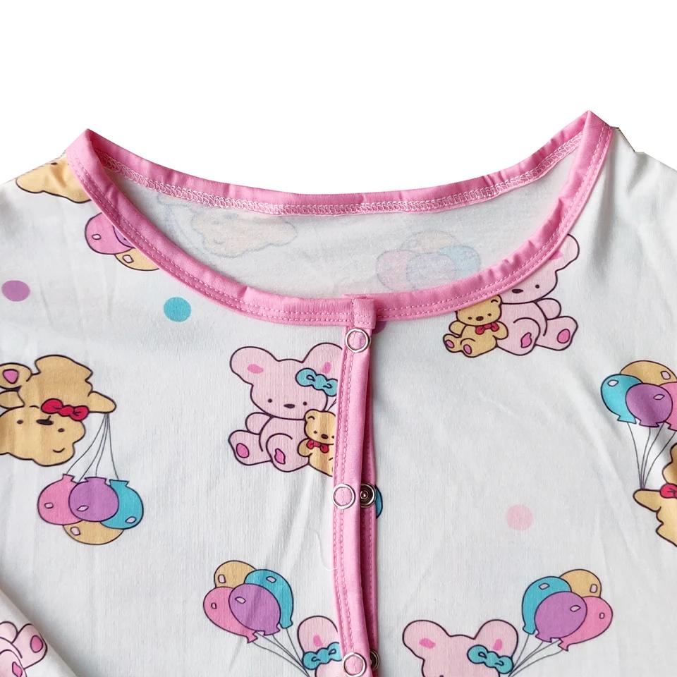 Adulte Onesie pyjamas longue combinaison pour adulte bébé Snap entrejambe barboteuse vêtements de nu