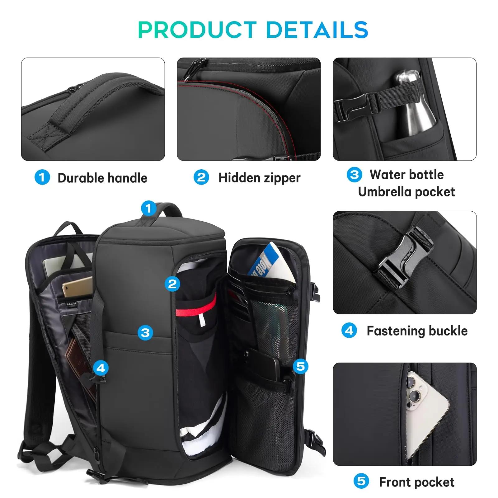 BANGE Multi nouveaux hommes sac à dos sport voyage affaires grande capacité séparation sèche et humi