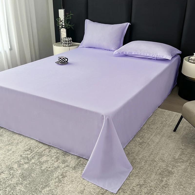 Une drap de lit adaptée à toutes les saisons, couleur unie, pour lits simples et doubles dans les do