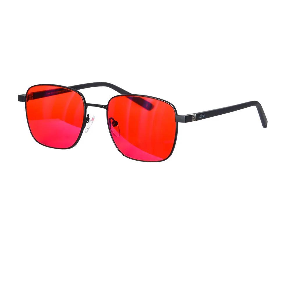 SHINU lunettes hommes femmes lunettes de lumière bleue lunettes de jeu sur ordinateur rouge/Orange/l