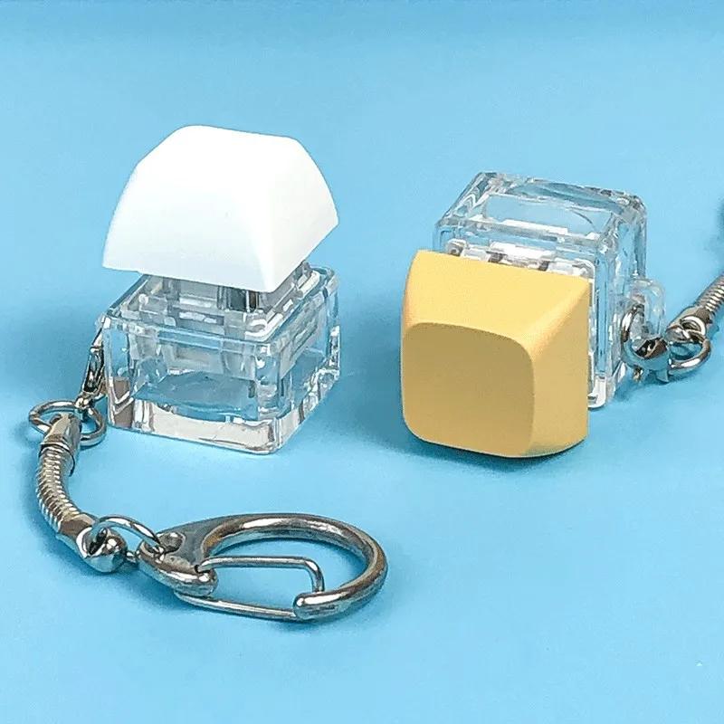 Porte-clés interrupteur à clé, testeur d'arbre, clavier mécanique, bouton Fidget, jouets pour doigts