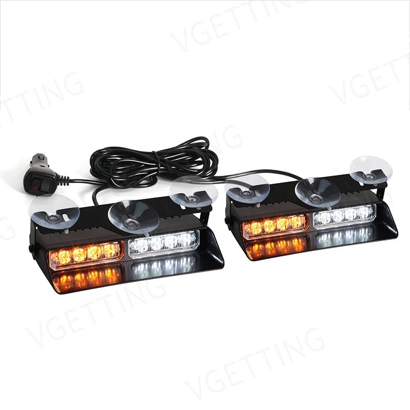Lumières stroboscopiques LED 2 en 1 pour voiture, Flash d'urgence, lampe d'avertissement, barre de p
