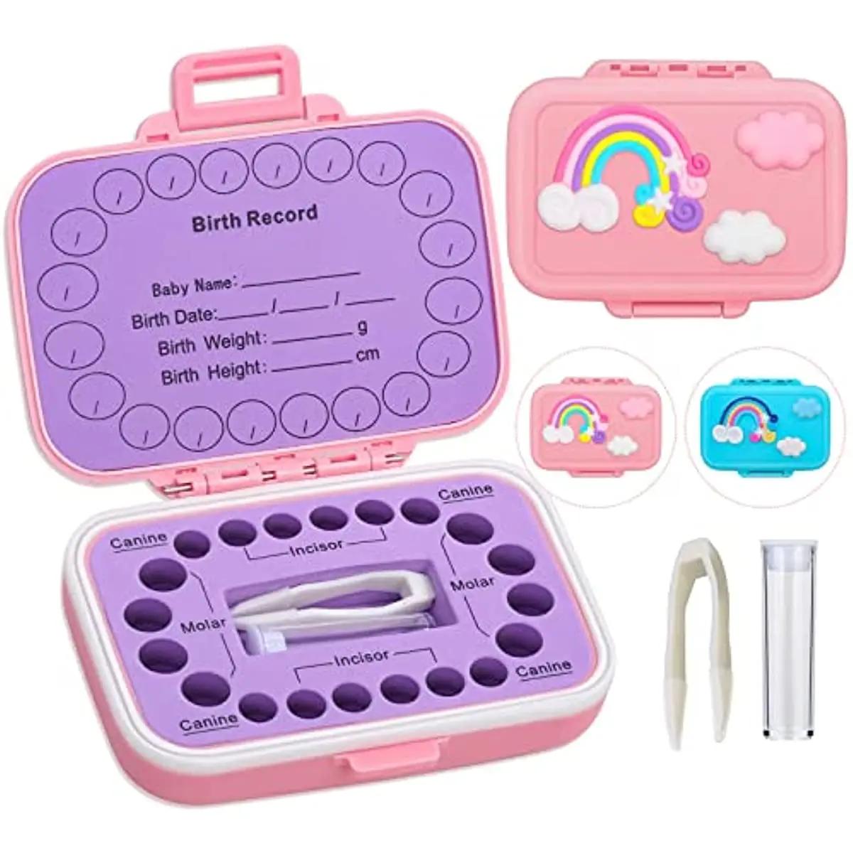 Boîte à souvenirs pour dents de bébé, porte-dents colorés, organisateur de conteneur pour dents perd