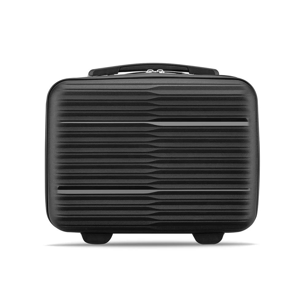 Valise de voyage 14 pouces avec fermeture éclair, noire/rose/bleue/blanche/rouge, pour femmes/hommes