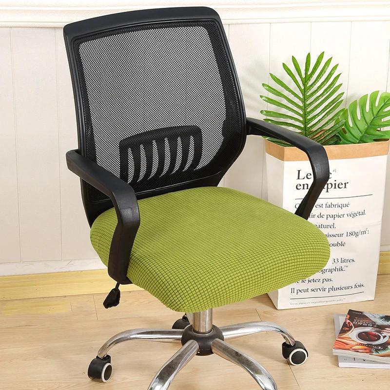 Housse de siège de chaise de bureau universelle, housse de fauteuil fendue, épaisse et extensible, h