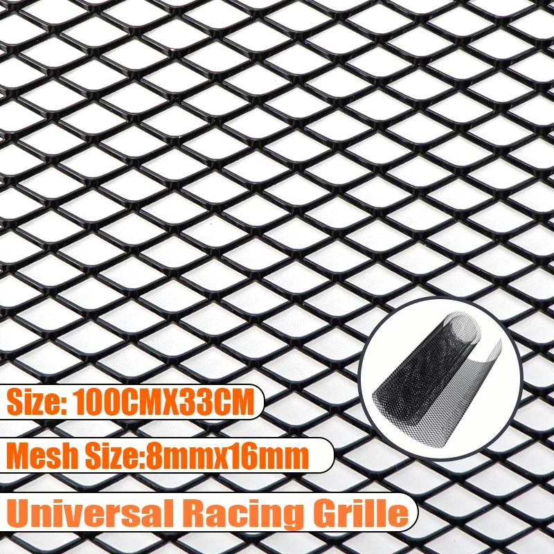 Grille de radiateur de voiture universelle en maille d'aluminium, feuille de maille modifiée pour pa