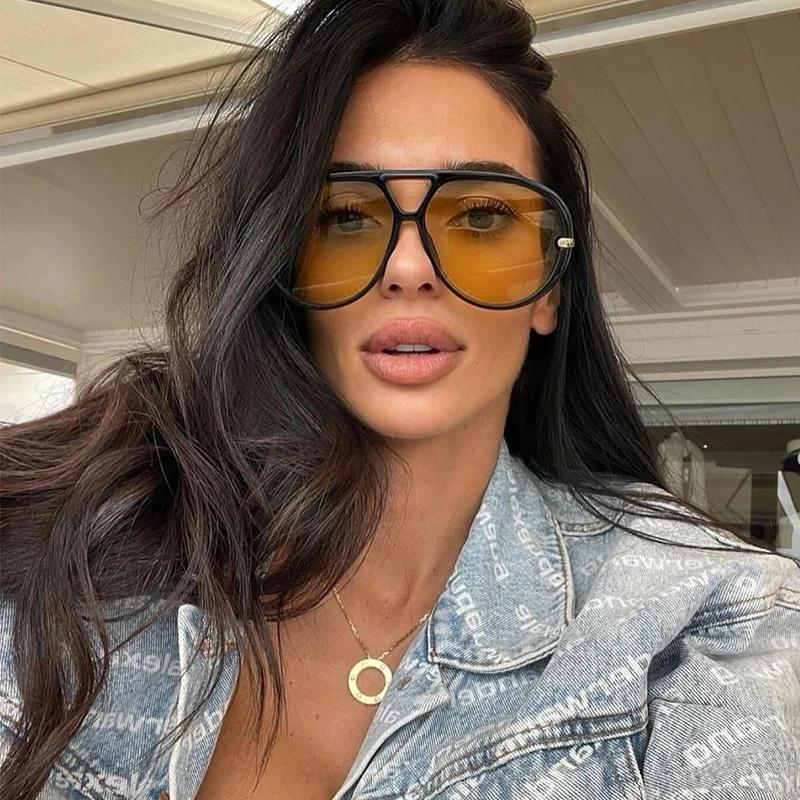 Femmes marque concepteur De luxe lunettes De soleil sexe Vintage surdimensionné lunettes De soleil f