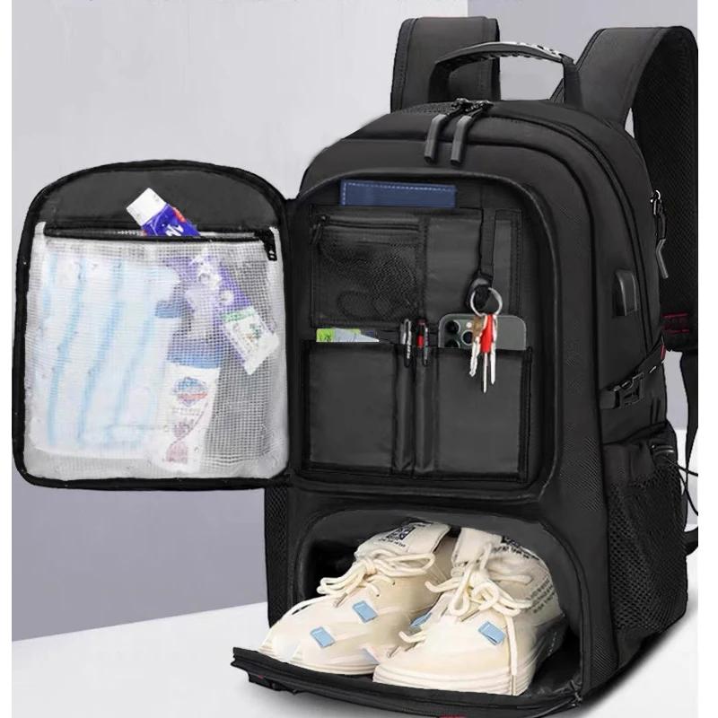 Sac à dos de voyage extensible pour ordinateur portable de grande capacité 60L, grand sac à dos d'af