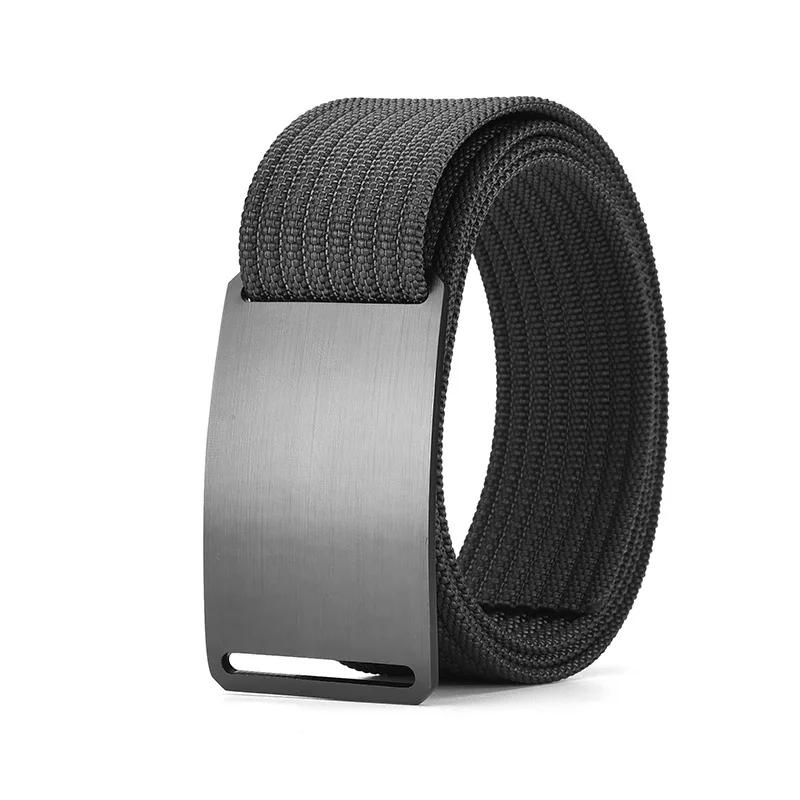 Boucle en aluminium ceinture en Nylon nouvelle ceinture extérieure hommes décontracté toile tissé ce
