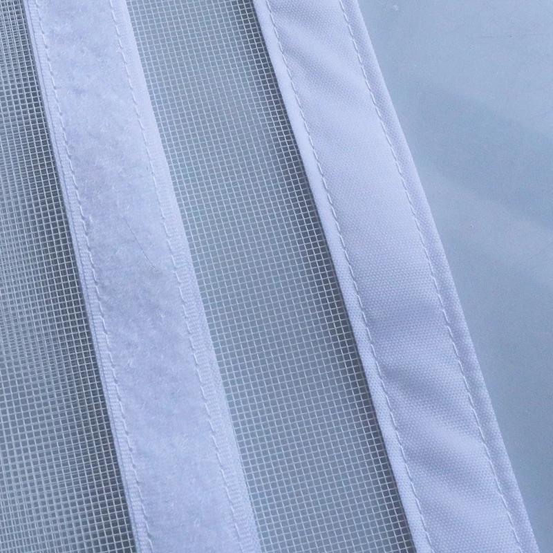 Écran de fenêtre en maille avec fermeture éclair, violet fin invisible, taille personnalisée, blanc,