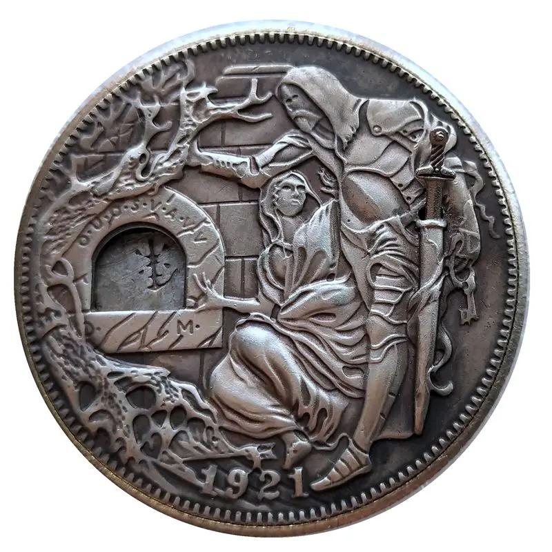 Mécanisme mobile fait à la main, Hobo du Sainte Graal, pièce de monnaie en Nickel, épée amovible err