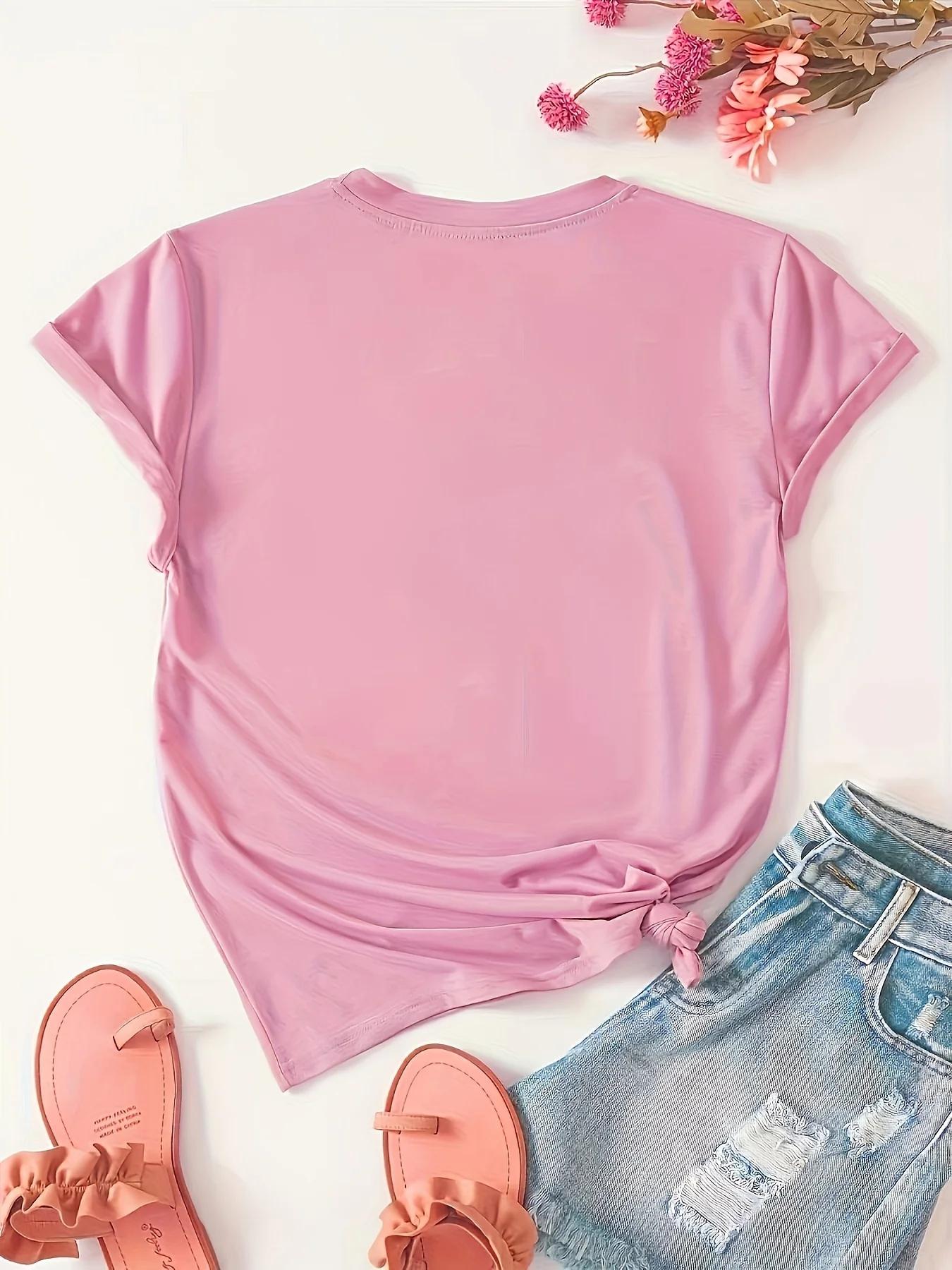 Haut polyvalent à manches courtes pour femmes, élégant, décontracté, col rond, Style sportif d'été, 