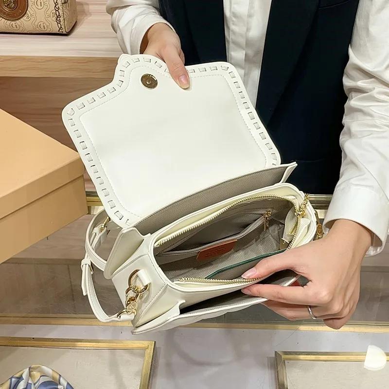 Sac à main de marque pour femmes, nouvelle chaîne tendance, Texture Premium, sac à bandoulière avec 