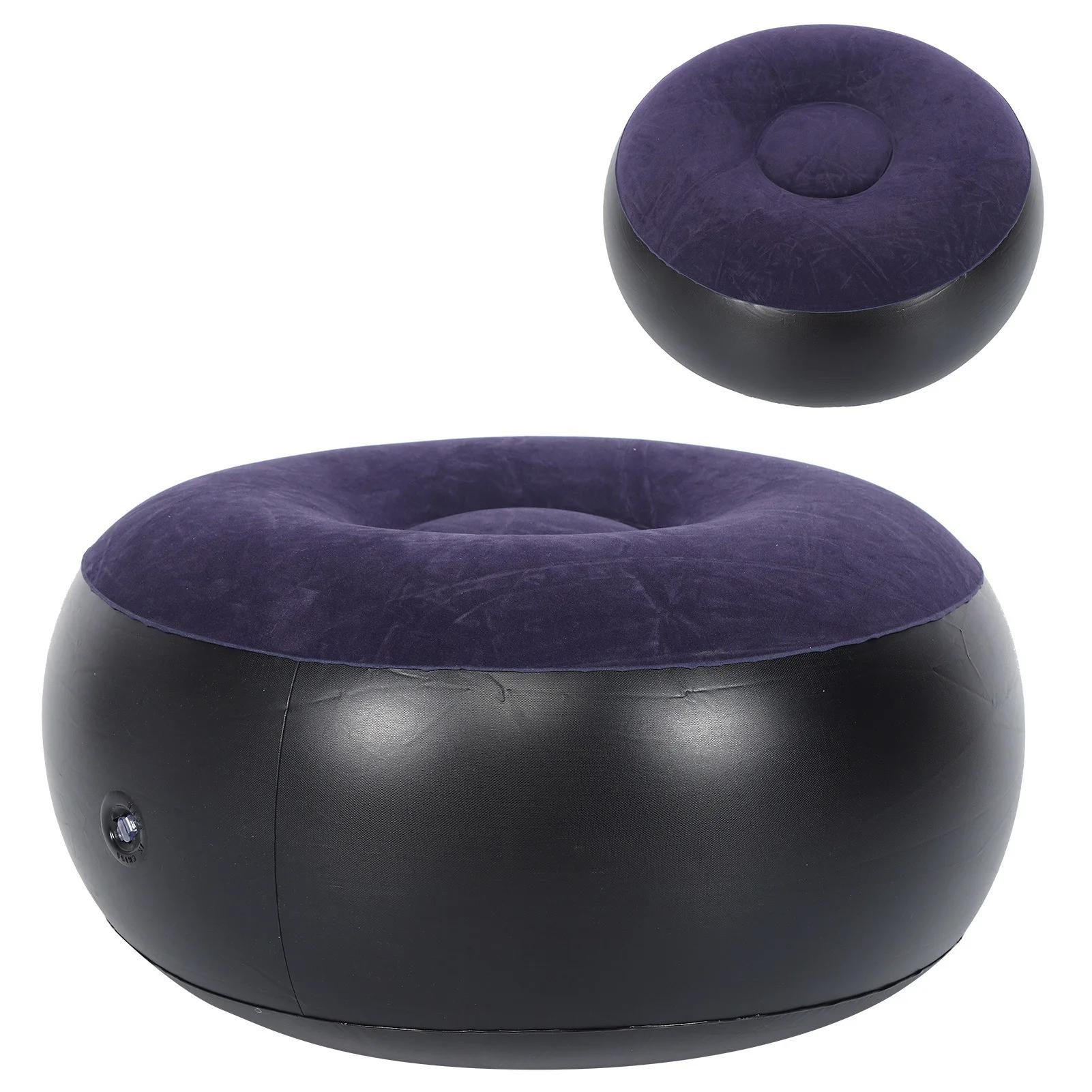 Chaise de camping gonflable portable avec repose-pieds, tabouret de flocage, extérieur, maison, bure