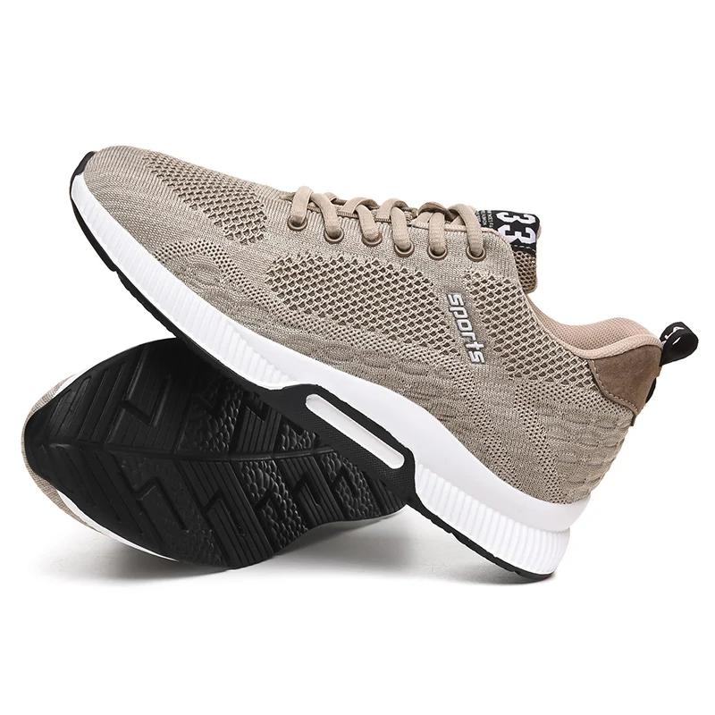 Chaussures de sport respirantes à talon compensé invisible pour hommes, hauteur accrue de 6-8 cm