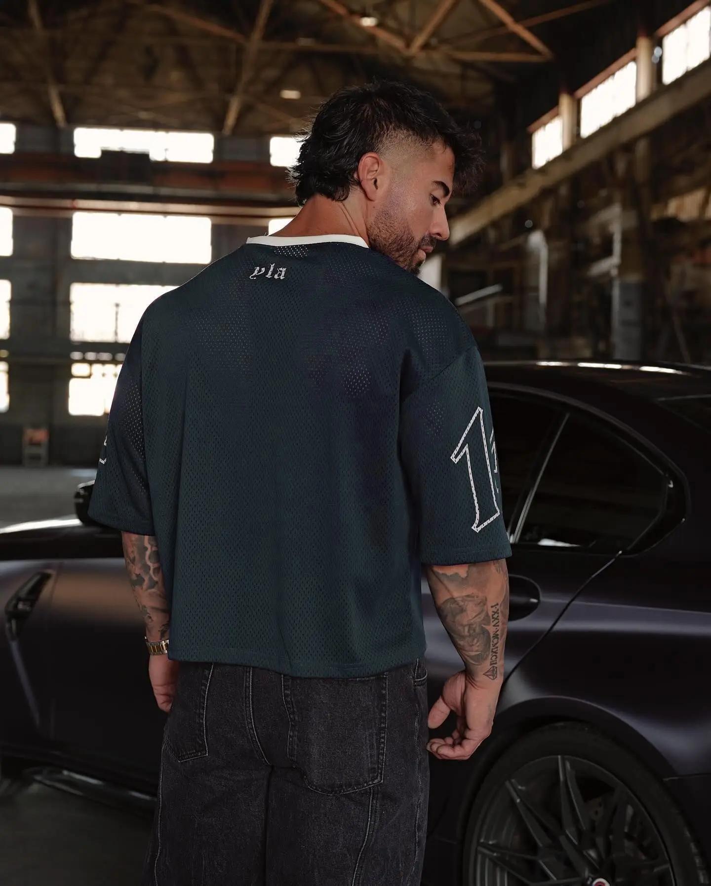 T-shirts hommes été nouveaux sport hommes T-shirts loisirs col en V mode vêtements amples et confort