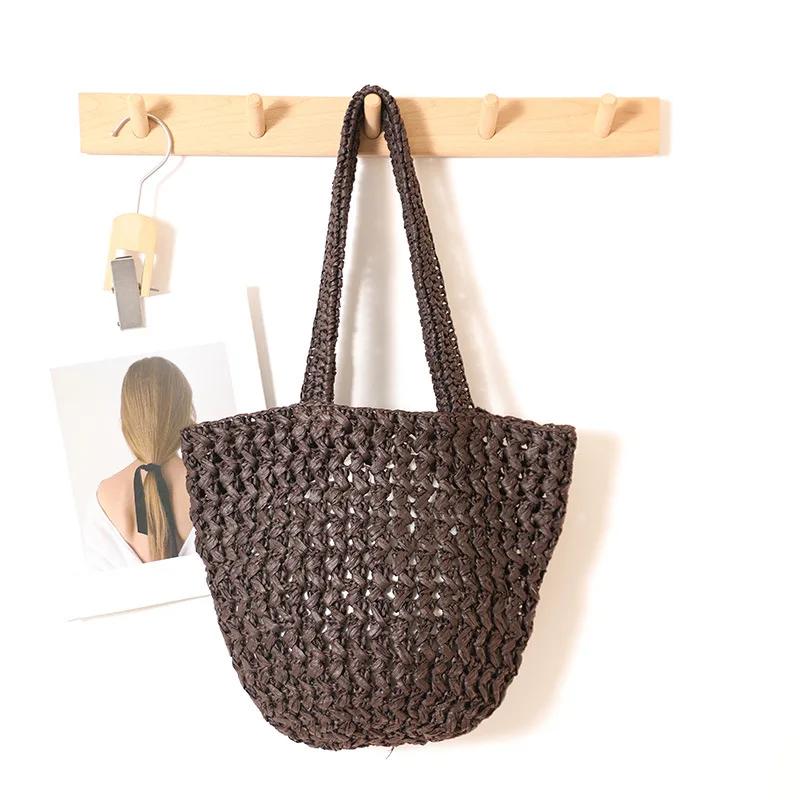 Sac à main pour femme 2026, nouveau sac seau de voyage tissé à la main, grande capacité, sac à bando