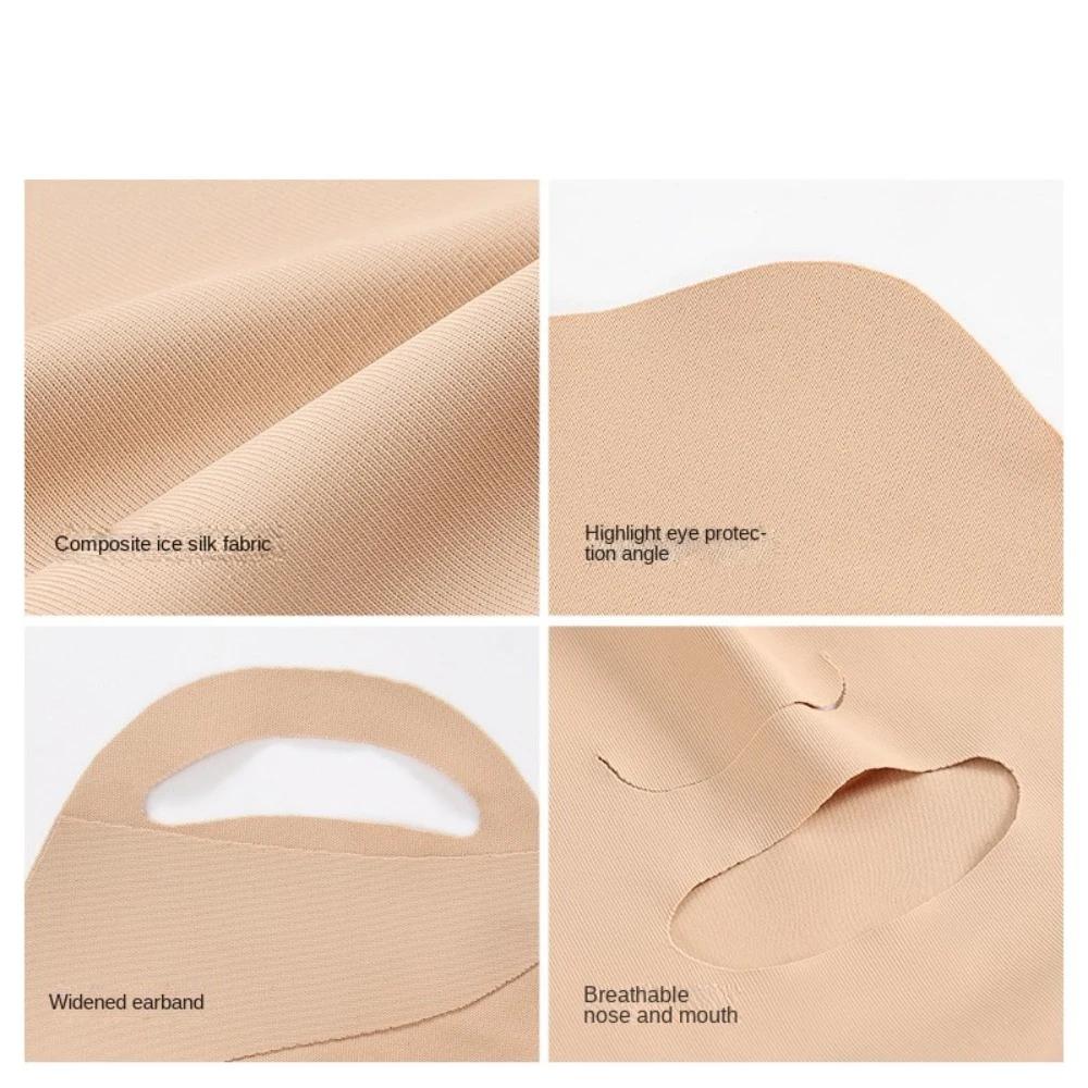 Nouveau masque respirant en soie glacée, masque de protection solaire Anti-poussière lavable, masque