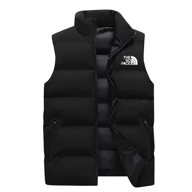Veste sans manches pour hommes, imperméable, fermeture éclair, col montant, gilet décontracté, Parka