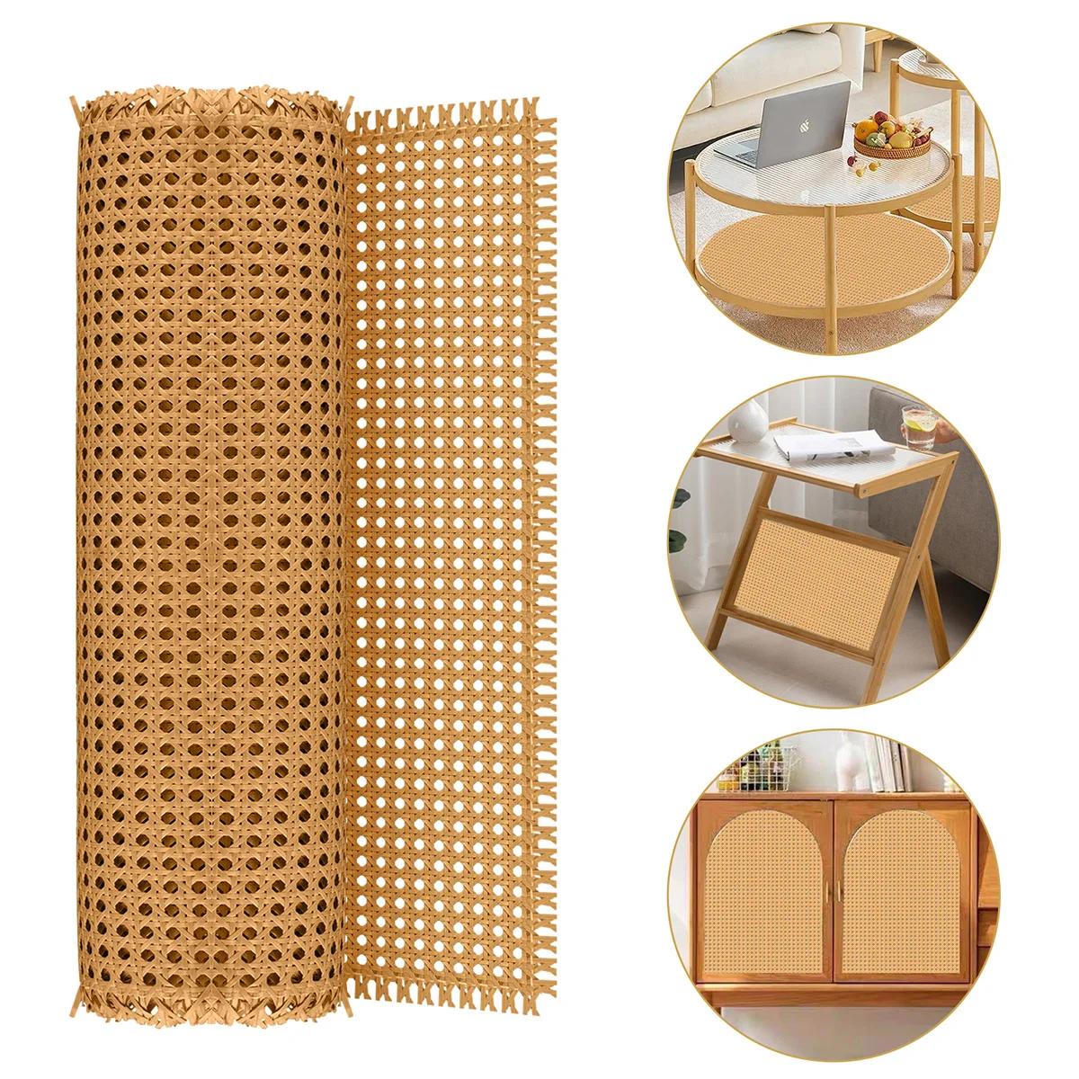 Rouleau de rotin indonésien en plastique, 40-55cm de largeur, décoration murale, réparation de meubl