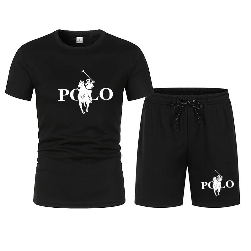 Ensemble de sport décontracté tendance été 2026 pour homme, t-shirt en maille style urbain