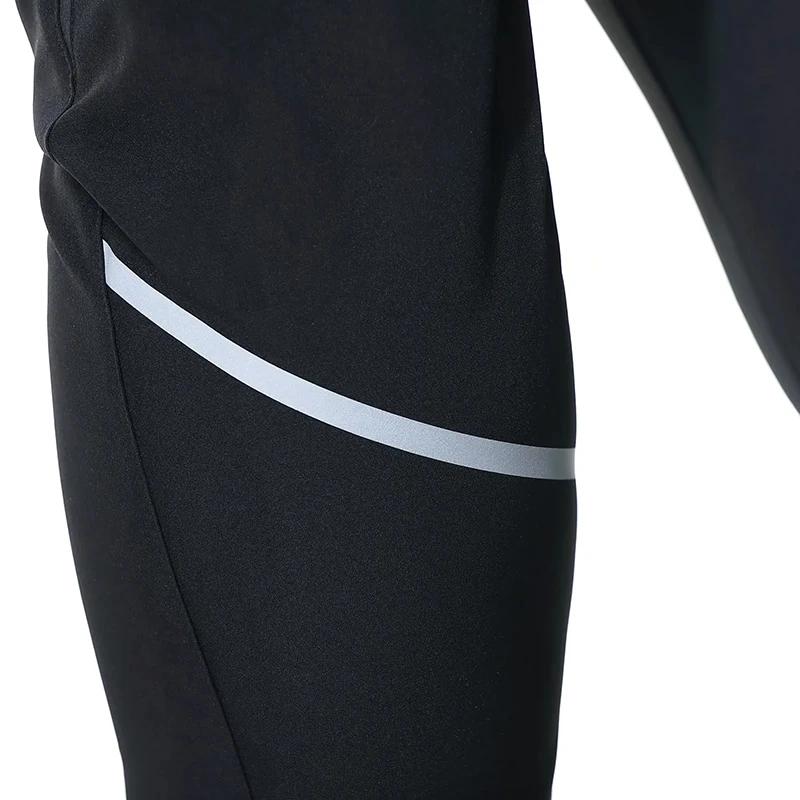 Pantalon de course réfléchissant pour hommes, fermeture éclair, pantalon de sport, d'entraînement, d
