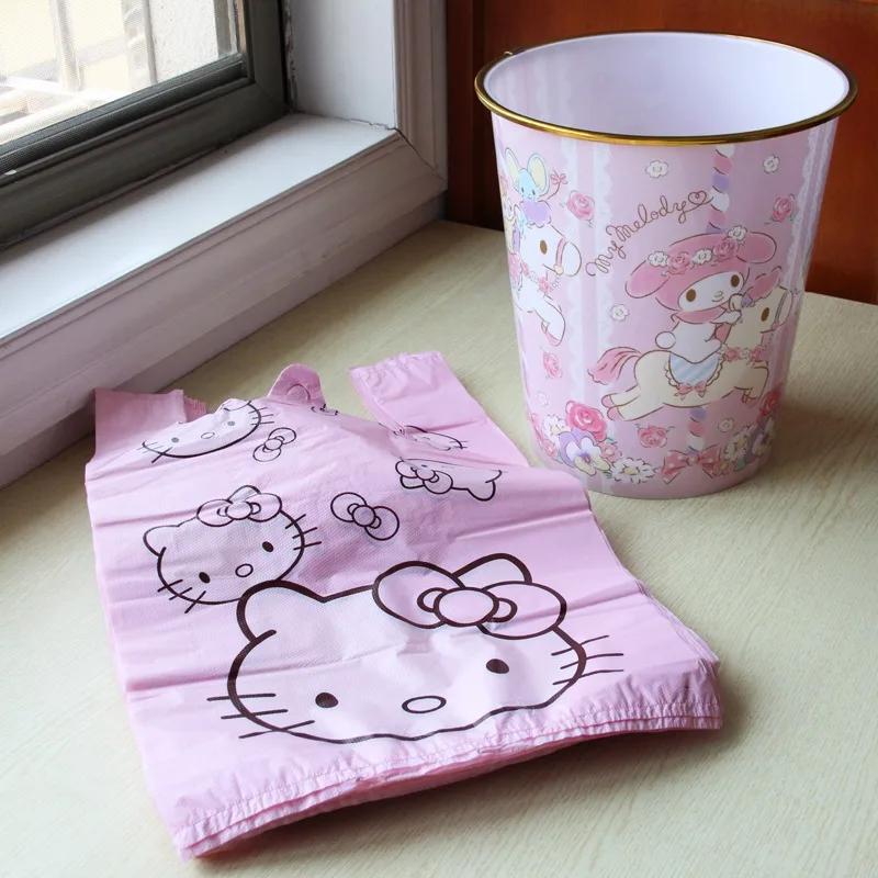 Sac de gilet sac en plastique sac fourre-tout rose sac de rangement sac poubelle ménage mignon dessi