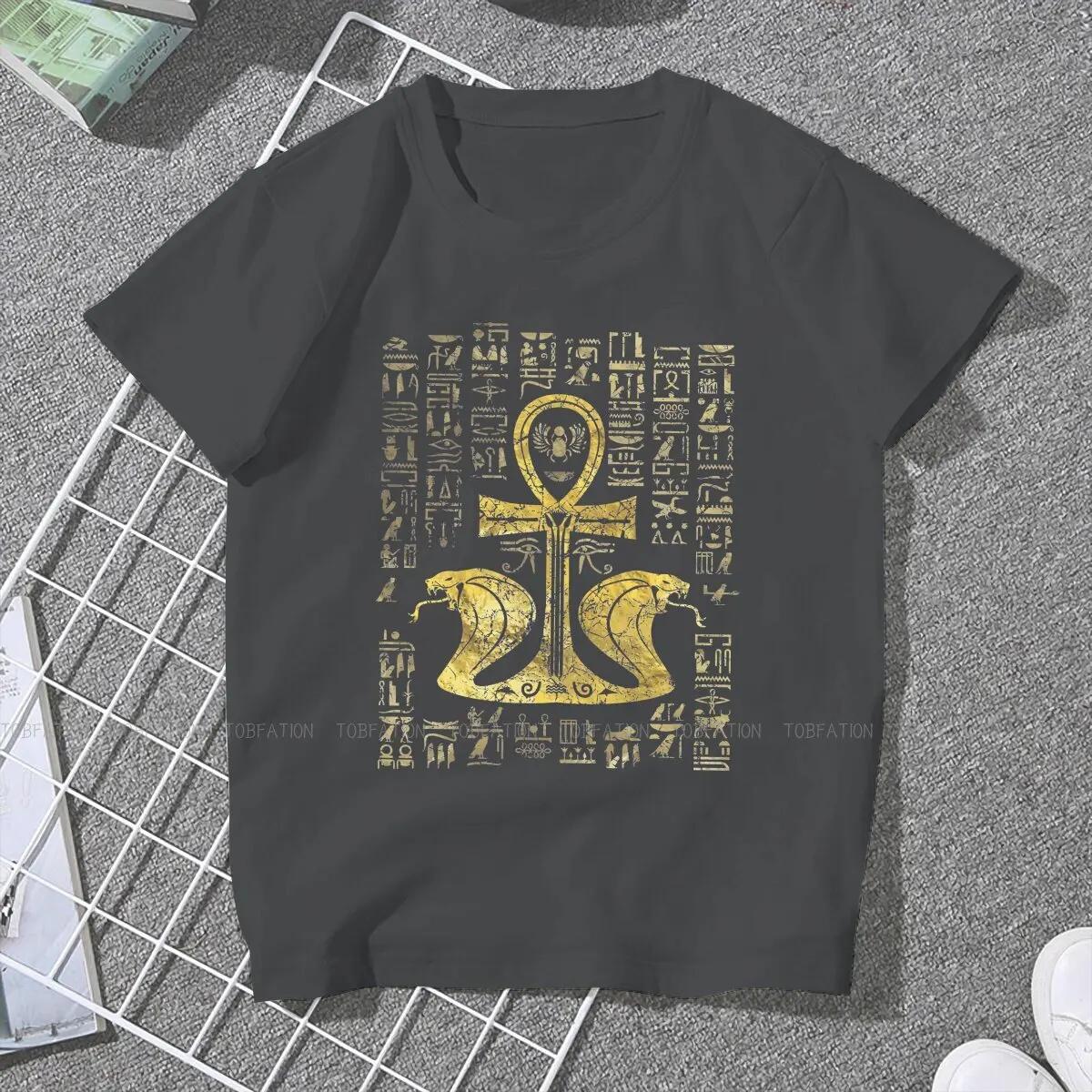 T-shirt femme avec Culture égyptienne ancienne, t-shirt femme, croix-cheville avec urae le Cobra, cl