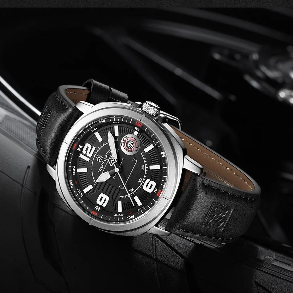 NAVIFORCE marque hommes montre à Quartz de haute qualité bracelet en polyuréthane calendrier mâle mo